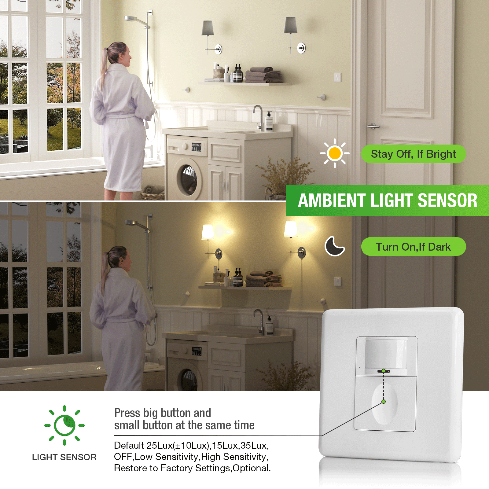 Motion Sensor Switch with Occu - Motion Sensor Pir Wired recensione e prezzo