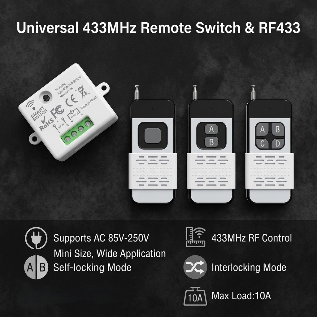 220V 1CH Wireless Remote Contr - 433Mhz Receiver Module recensione e prezzo