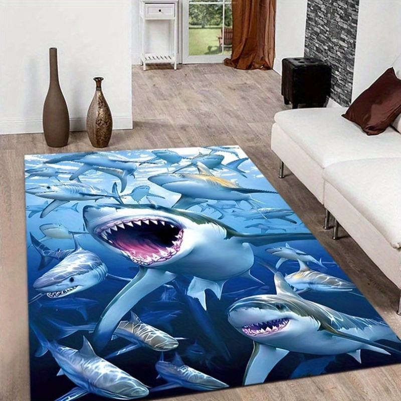 3D Shark Rug for Living Room D - Home Textiles Rug avis et prix