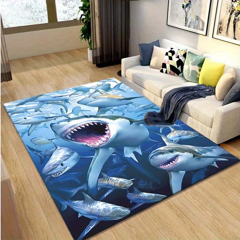 3D Shark Rug for Living Room D - Home Textiles Rug avis et prix