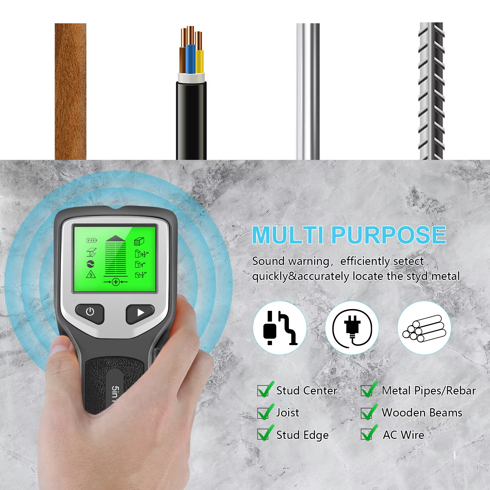 New 5-In-1 Wall Detector Handh - Water Leak Detector Wired recensione e prezzo
